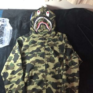 OG camo Bape shark hoodie